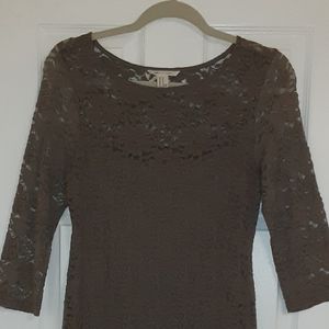 Forever 21 brown flower lace dress